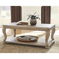 Light Brown Rectangular Cocktail Table I3880