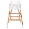White Wooden Adjustable High Chair with Tray O671