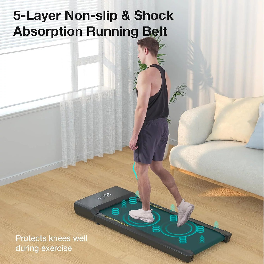 0.6-3.8 MPH 2 in 1 Walking Treadmill White O4717