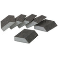 Aluminum Oxide Angled Sanding Sponges Fine Grade 6 Pack I13496
