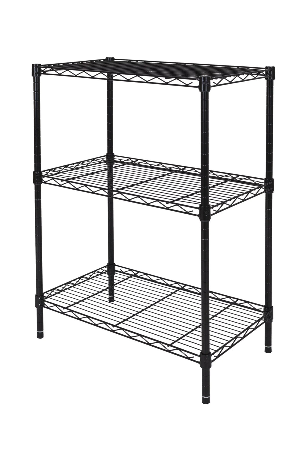 3-Tier Black Wire Shelving Rack M817009