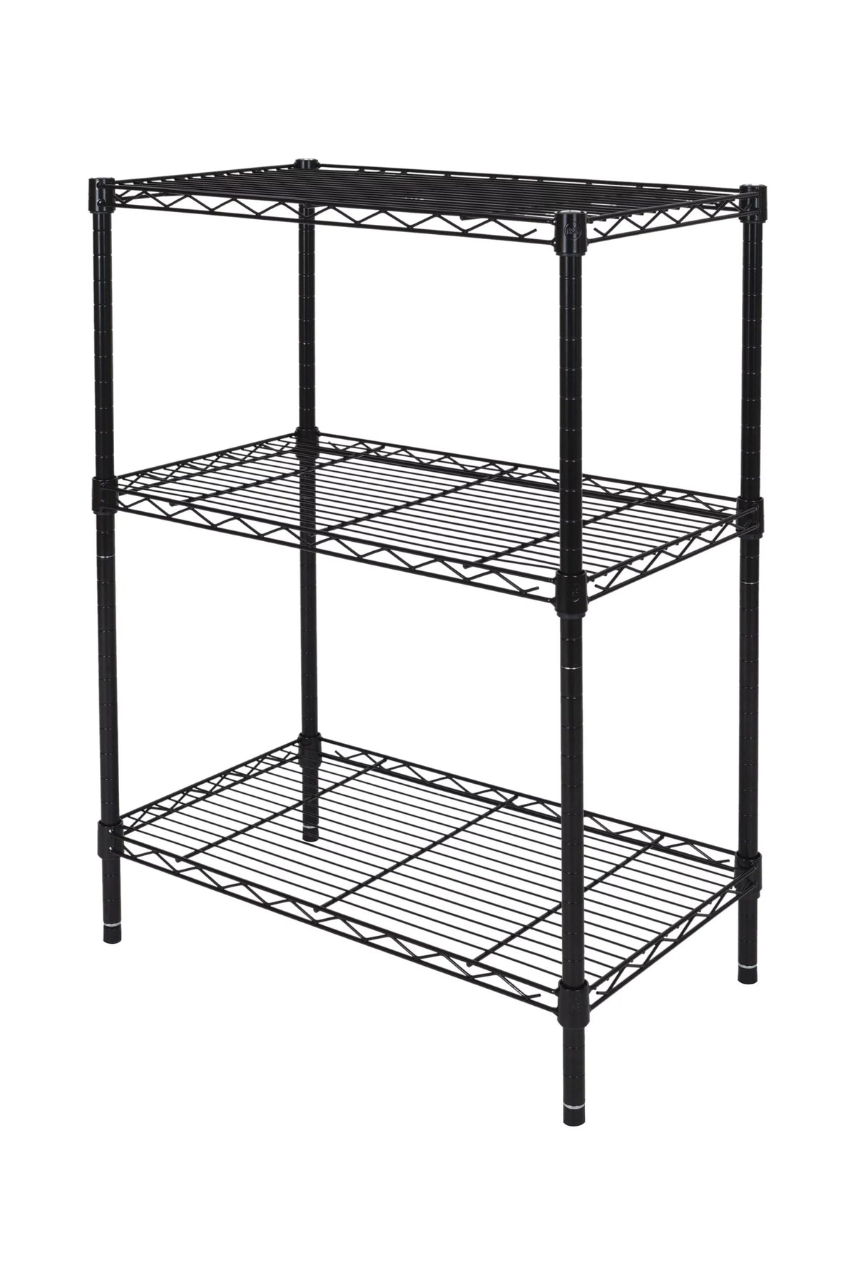 3-Tier Black Wire Shelving Rack M817009