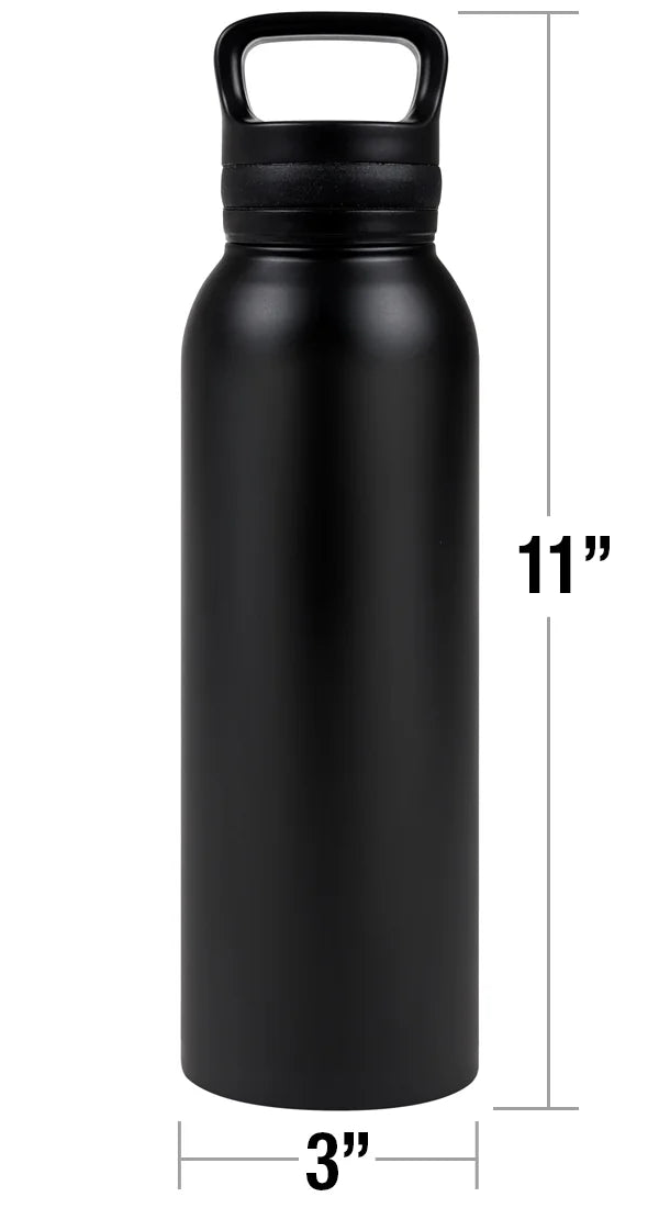 24 oz Insulated Stainless Steel Water Bottle with Loop Cap U5799