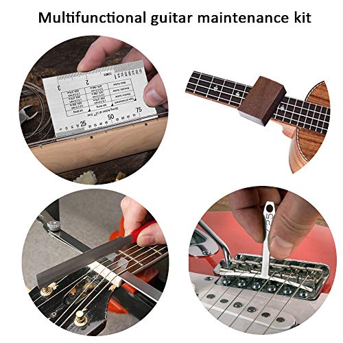 72 PCS Guitar Repairing Maintenance Tool Kit with Strings Picks F52916