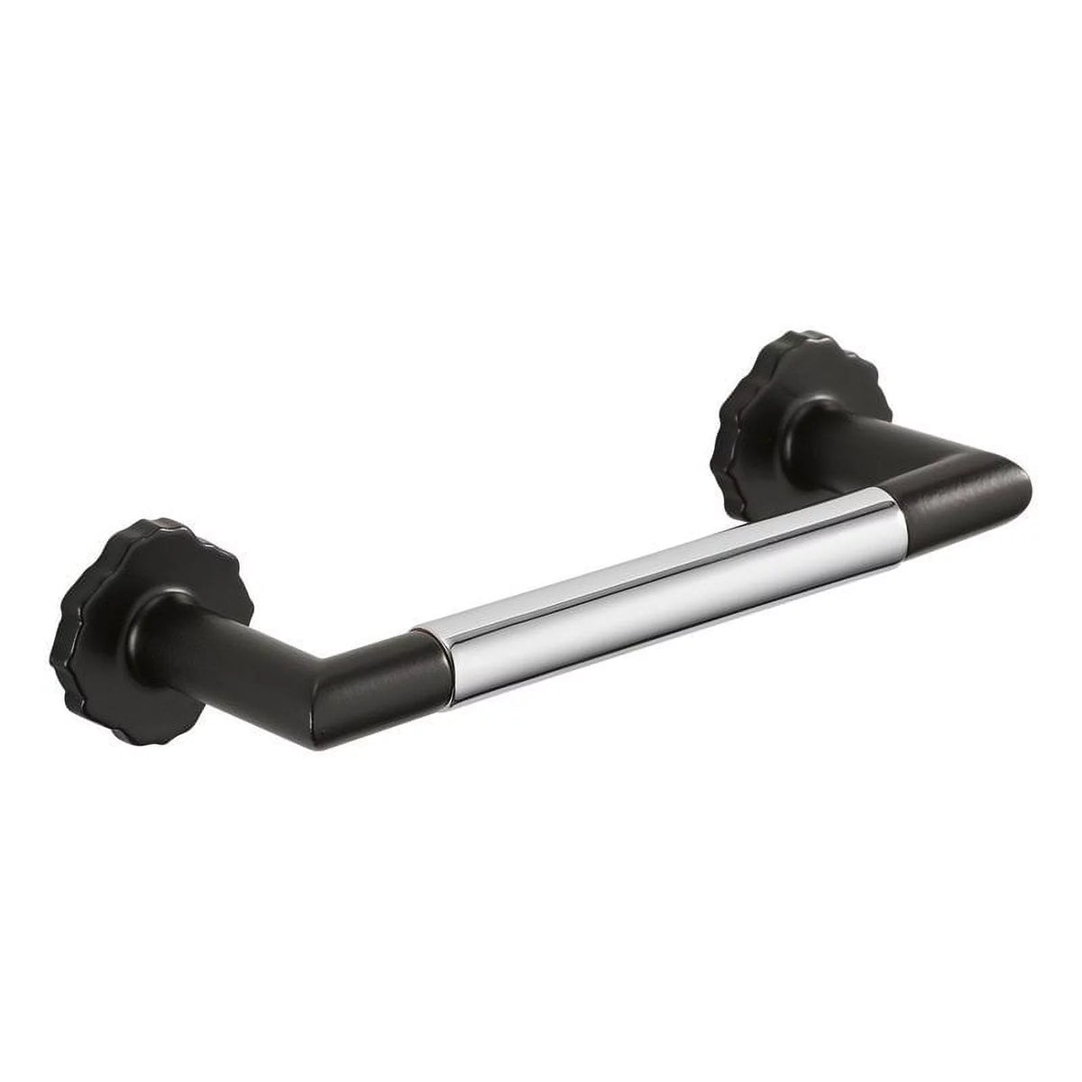 20 Pack Drawer Pull Matte Black and Chrome Two Tone B541