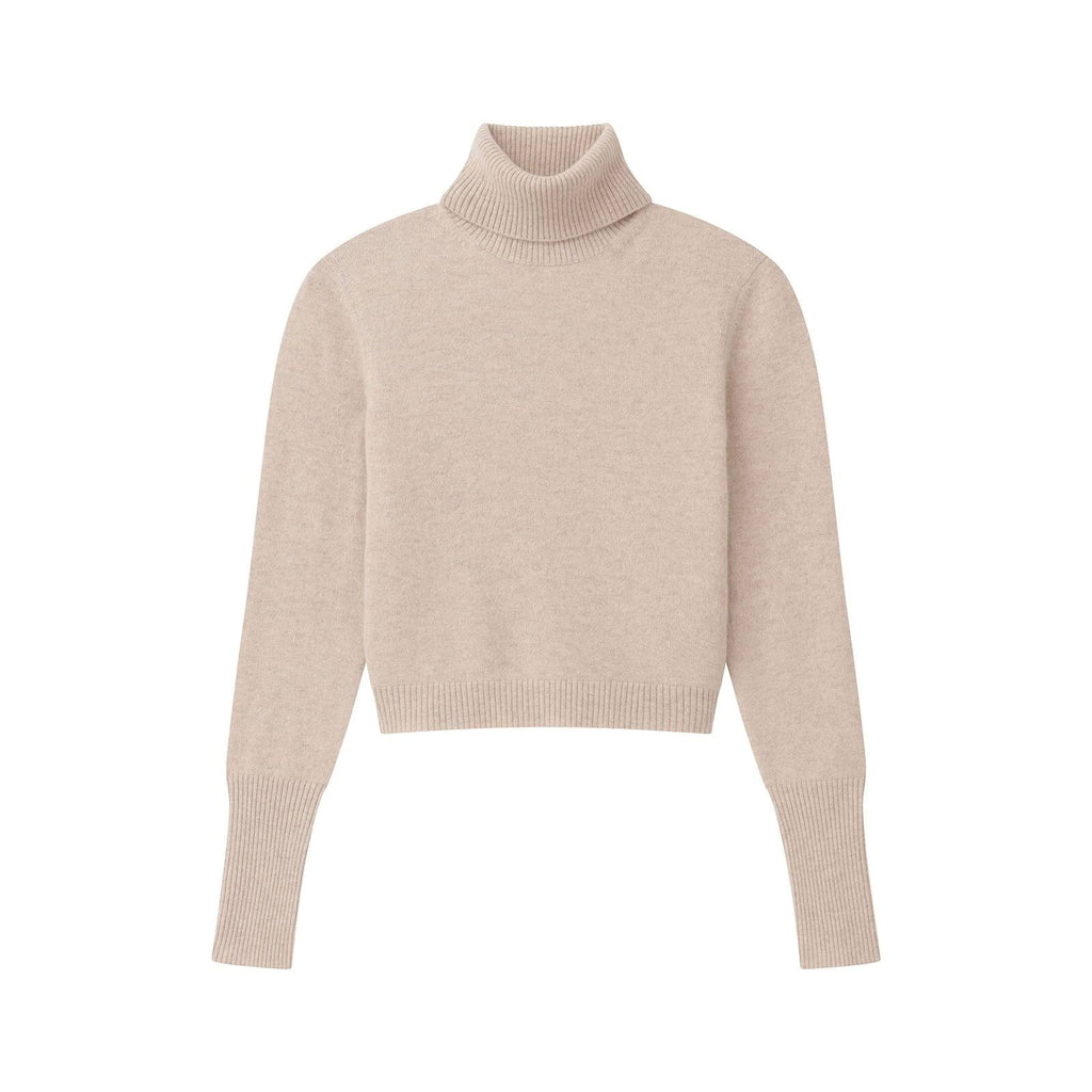 Black Cashmere Cropped Turtleneck D51759