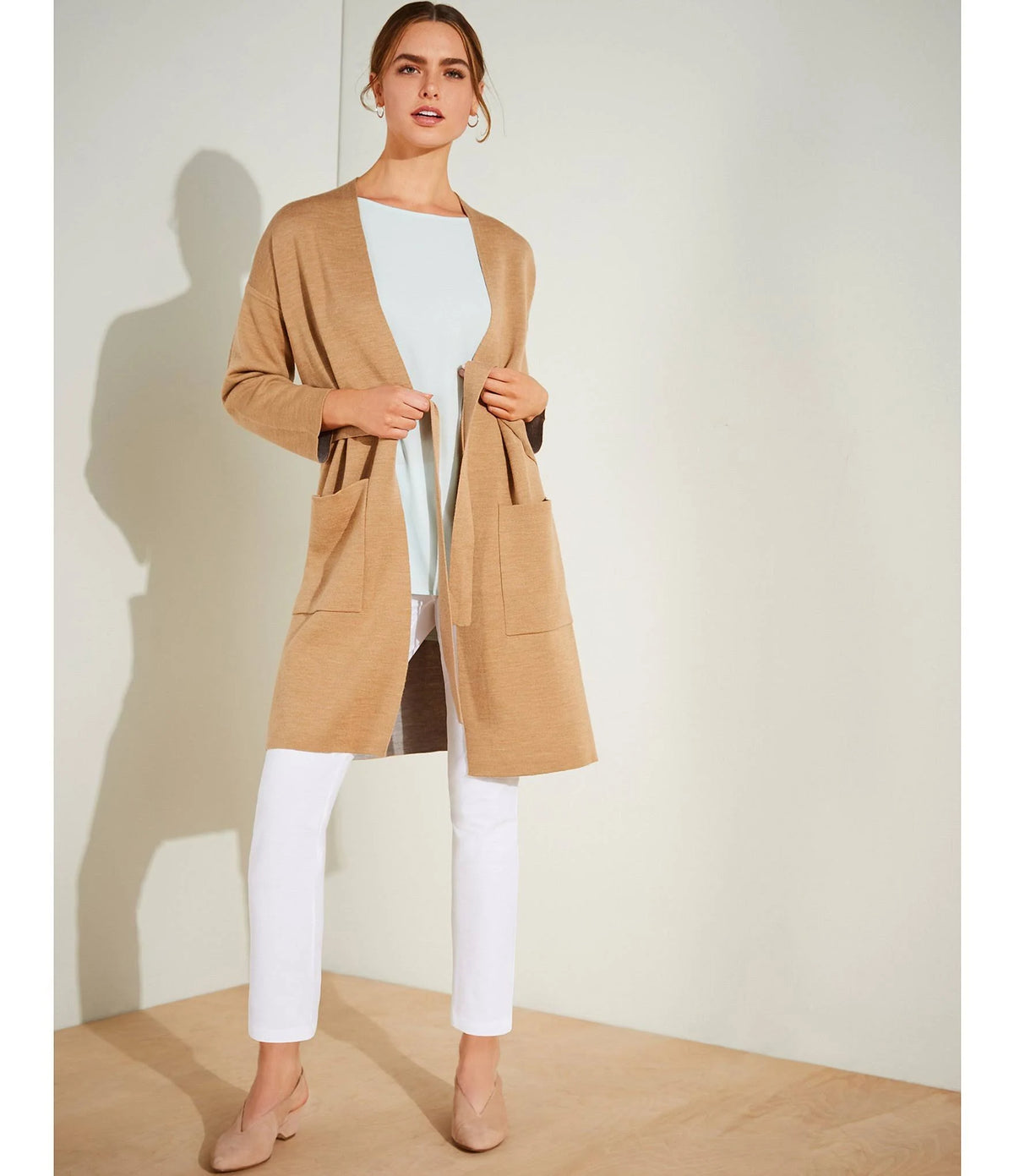 White Stretch Crepe Slim Ankle Pant F1979