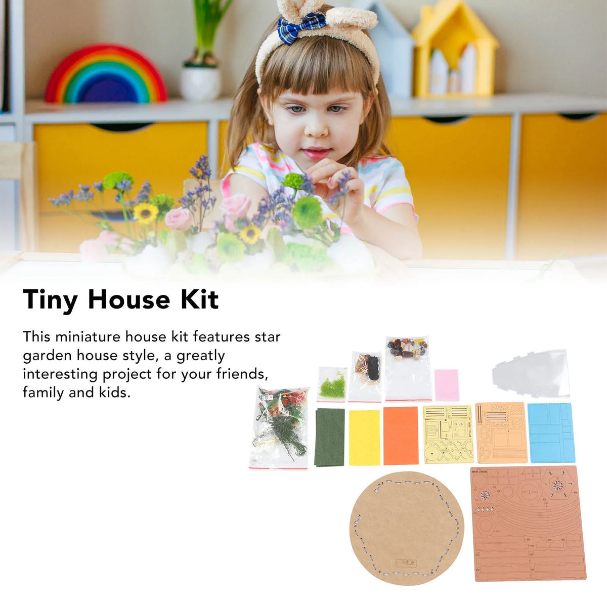 Miniature House Kit 1:24 Wood Dollhouse Kit Q392