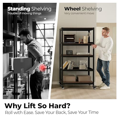 5 Tier Laminated Metal Shelving Unit 1 Pack X2826