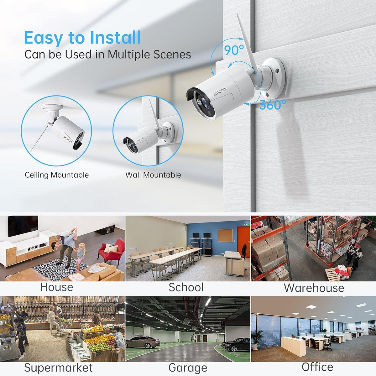 3MP Wireless Security Camera System with Audio, 8CH NVR, 8Pcs 3MP WiFi IP Cameras, 2TB Hard Drive O276652