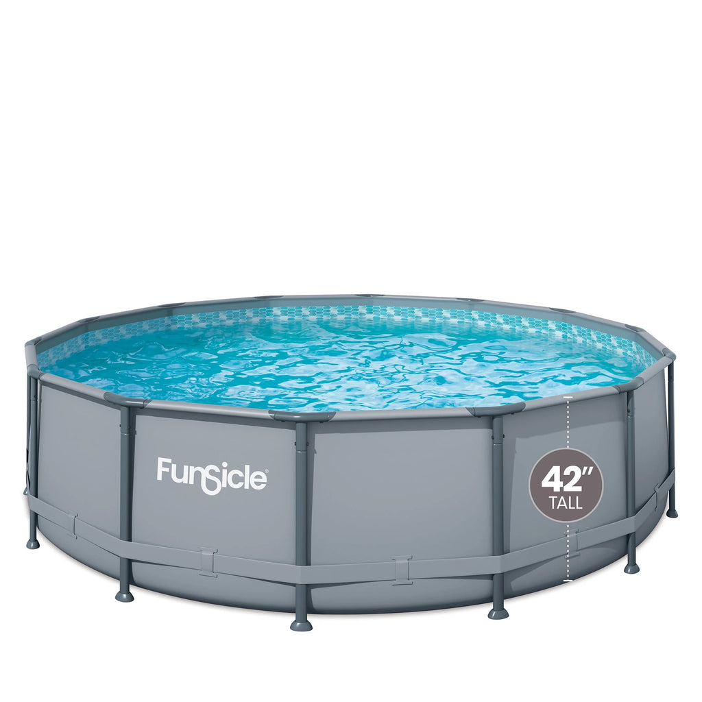 14 ft Round Metal Frame Above Ground Swimming Pool N242741