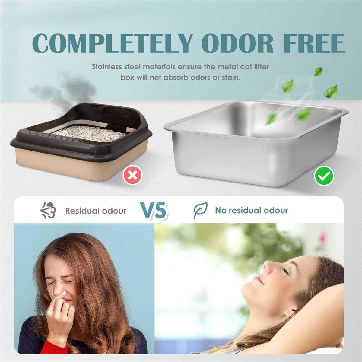 Stainless Steel Cat Litter Box J384