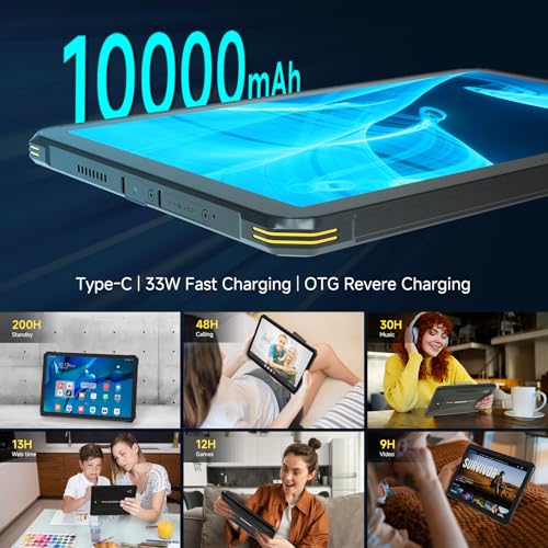 10.95 inch Android 14 Rugged Tablet 8GB+128GB IP68 Waterproof V956064