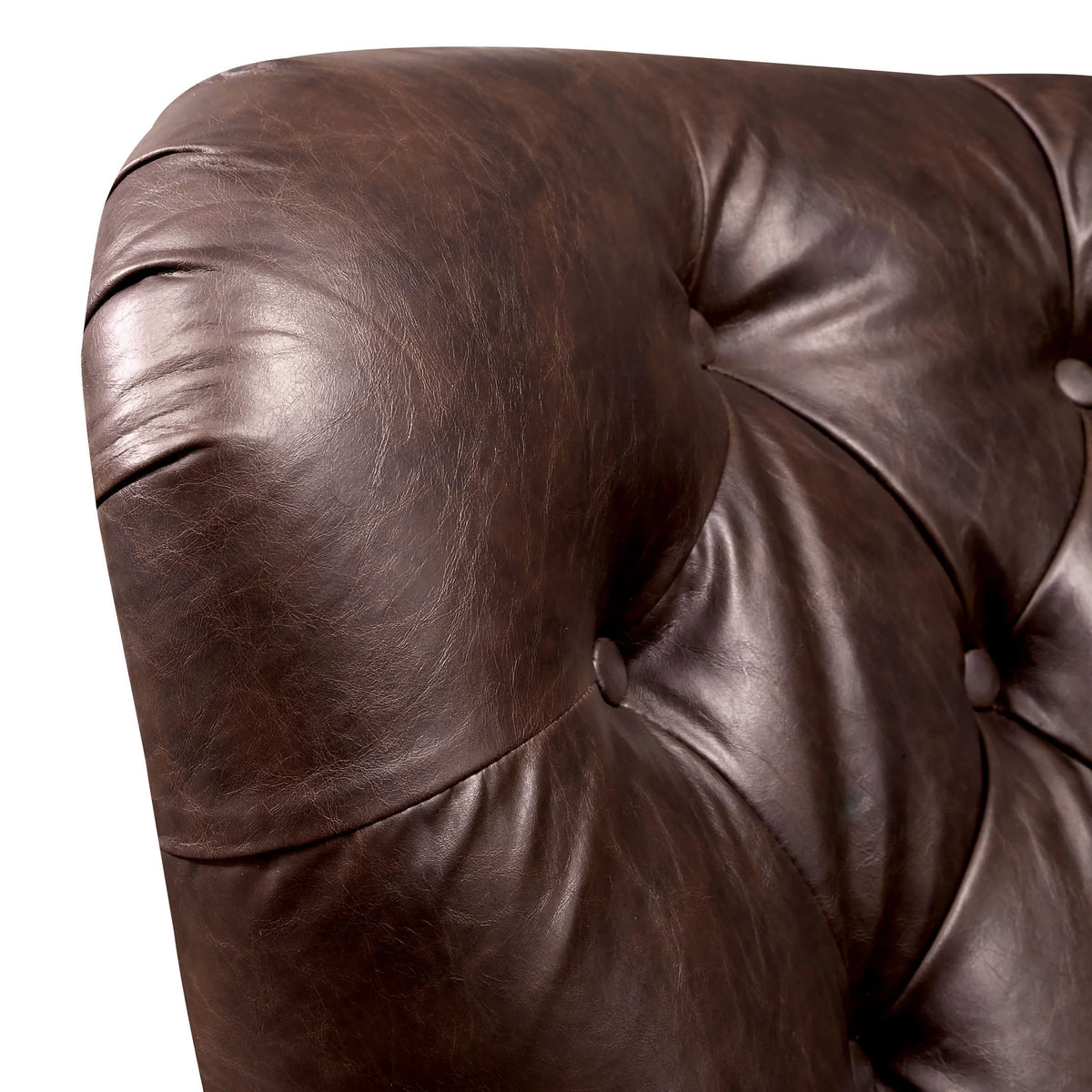 Brown Faux Leather 2-seater Loveseat Sofa E4674