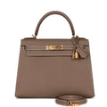 Kelly 28 Etoupe Epsom Handbag X943857