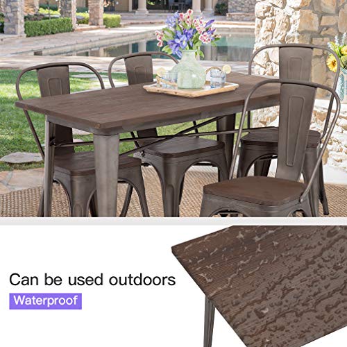 Metal Outdoor Dining Table 31 x 31 Inches L2285