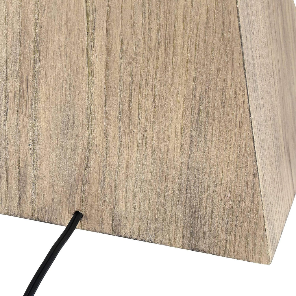 Tall Arched Floor Lamp Dark Gray Black Wood Mica Drum Shade A15586