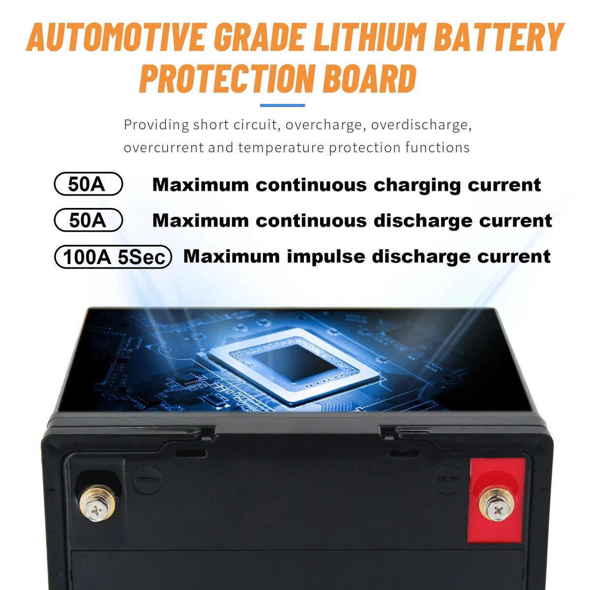 12V 50Ah LiFePO4 Lithium Battery Pack F102078