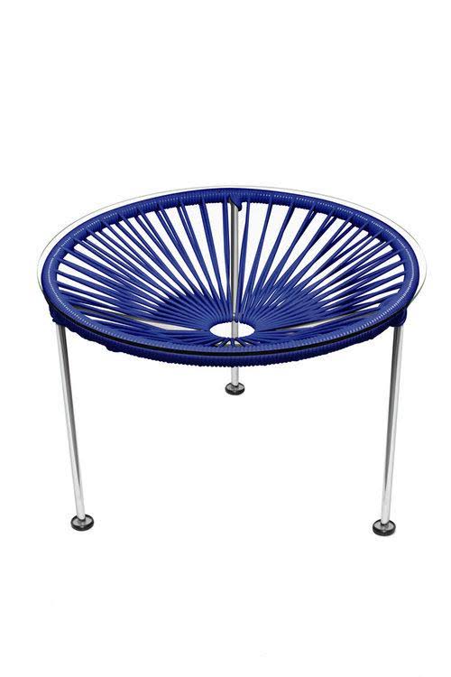 Chrome Frame Deep Blue Table O824435