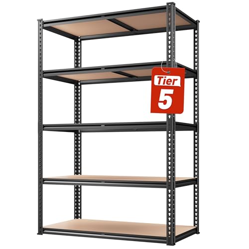 5 Tier Heavy Duty Adjustable Metal Storage Shelves Z3702