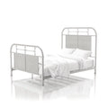 White California King Industrial Metal Bed A89557
