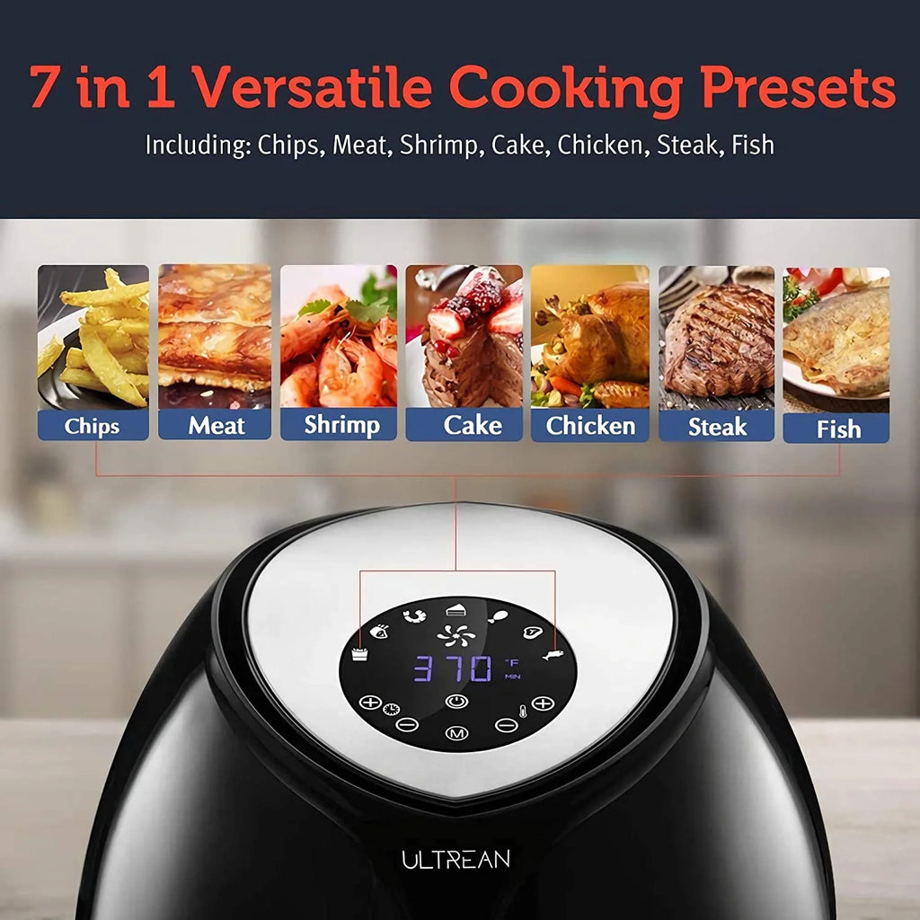 Large Air Fryer 8.5 Quart with Touch Screen (Black) U9885