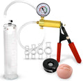 Brass Penis Pump Kit with Clear Hose and Gauge Q402280