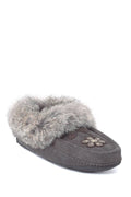 Genuine Rabbit Fur Sheepskin Footbed Moccasin K55717