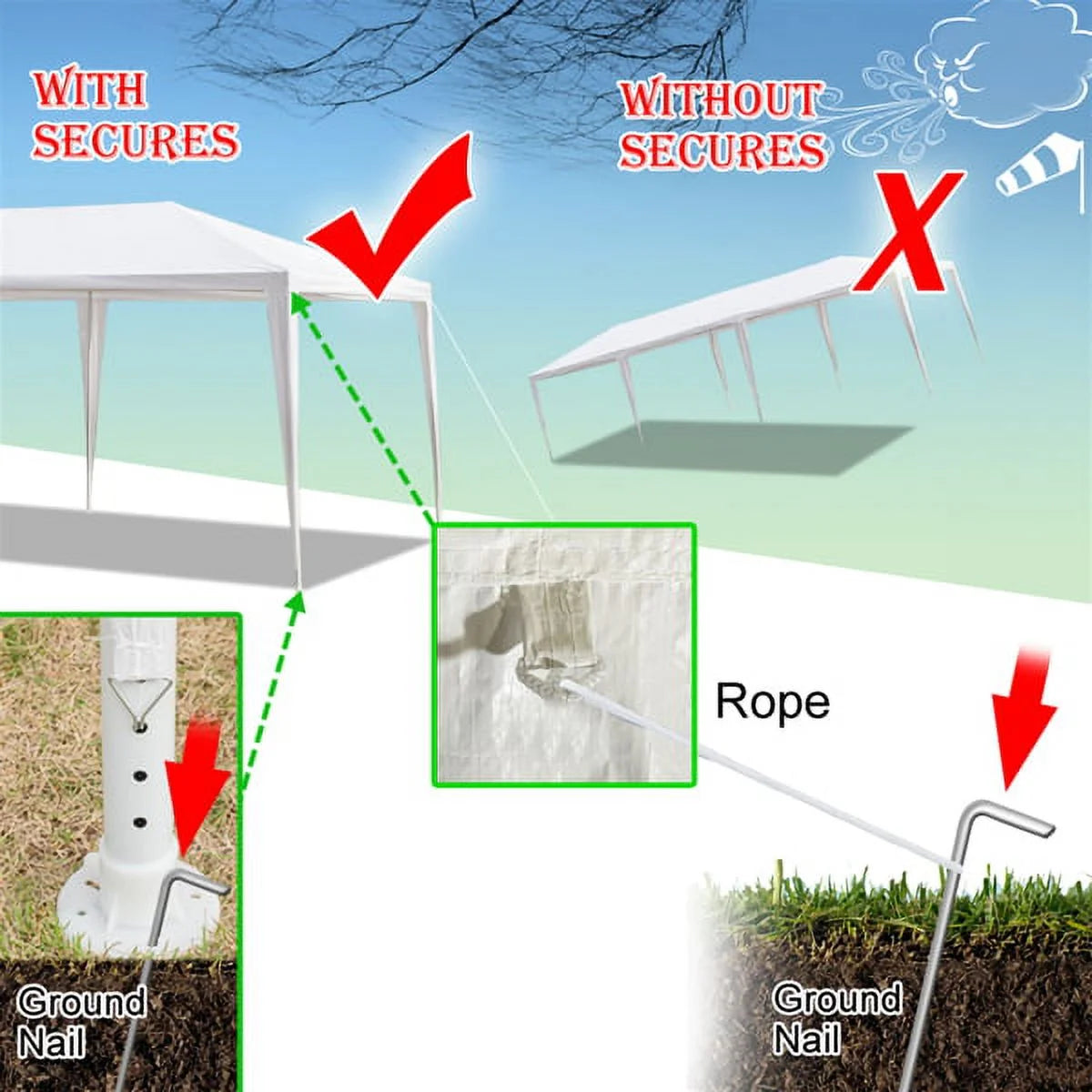 10'x30' Outdoor Canopy Party Wedding Tent with 8 Removable Sidewalls P1553