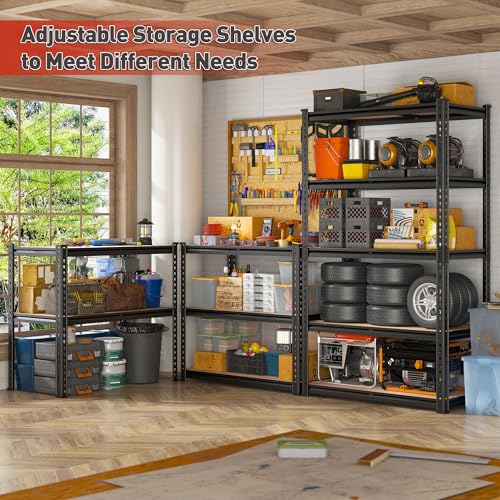 5 Tier Heavy Duty Adjustable Metal Storage Shelves Z3702