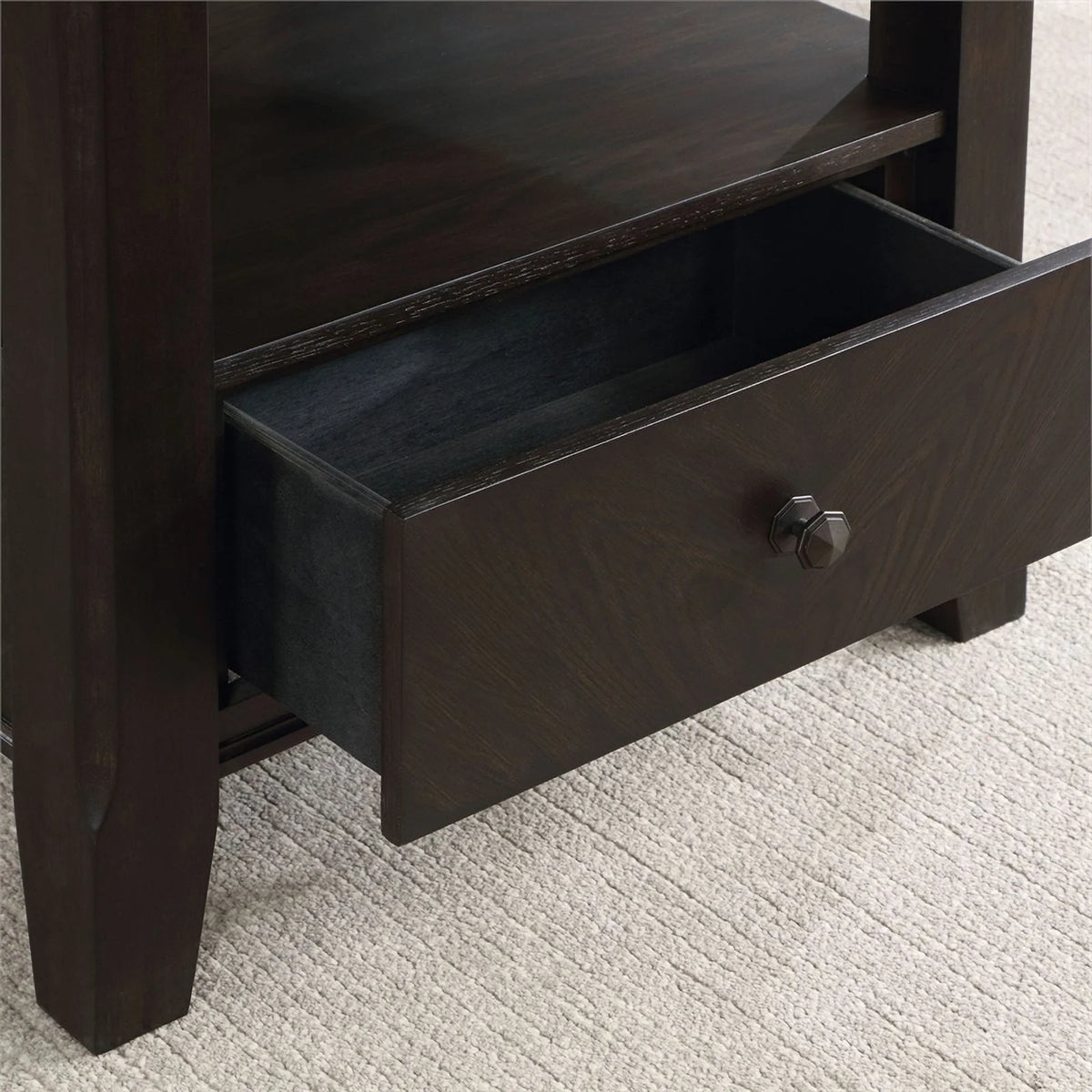 Round Wood Dining Table with Bottom Shelf T246360