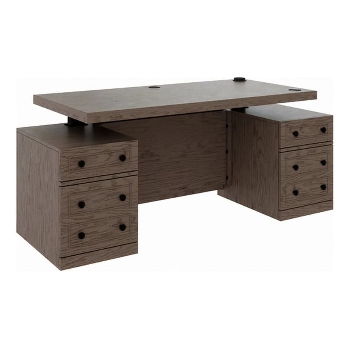 Gray Adjustable Height Sit-Stand Storage Desk with Drawers F999