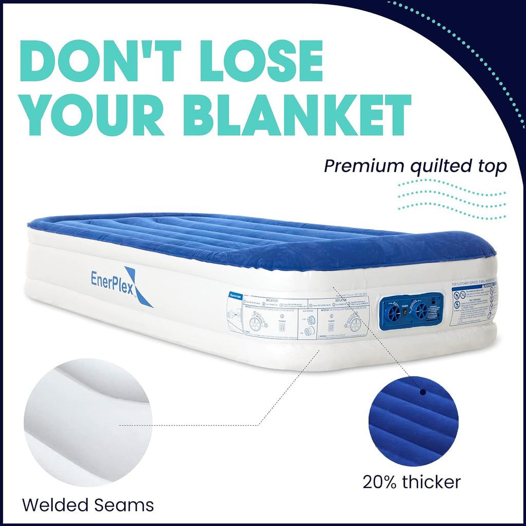 Luxury 13 Inflatable Twin Air Mattress with Built-in Dual Pump B417111