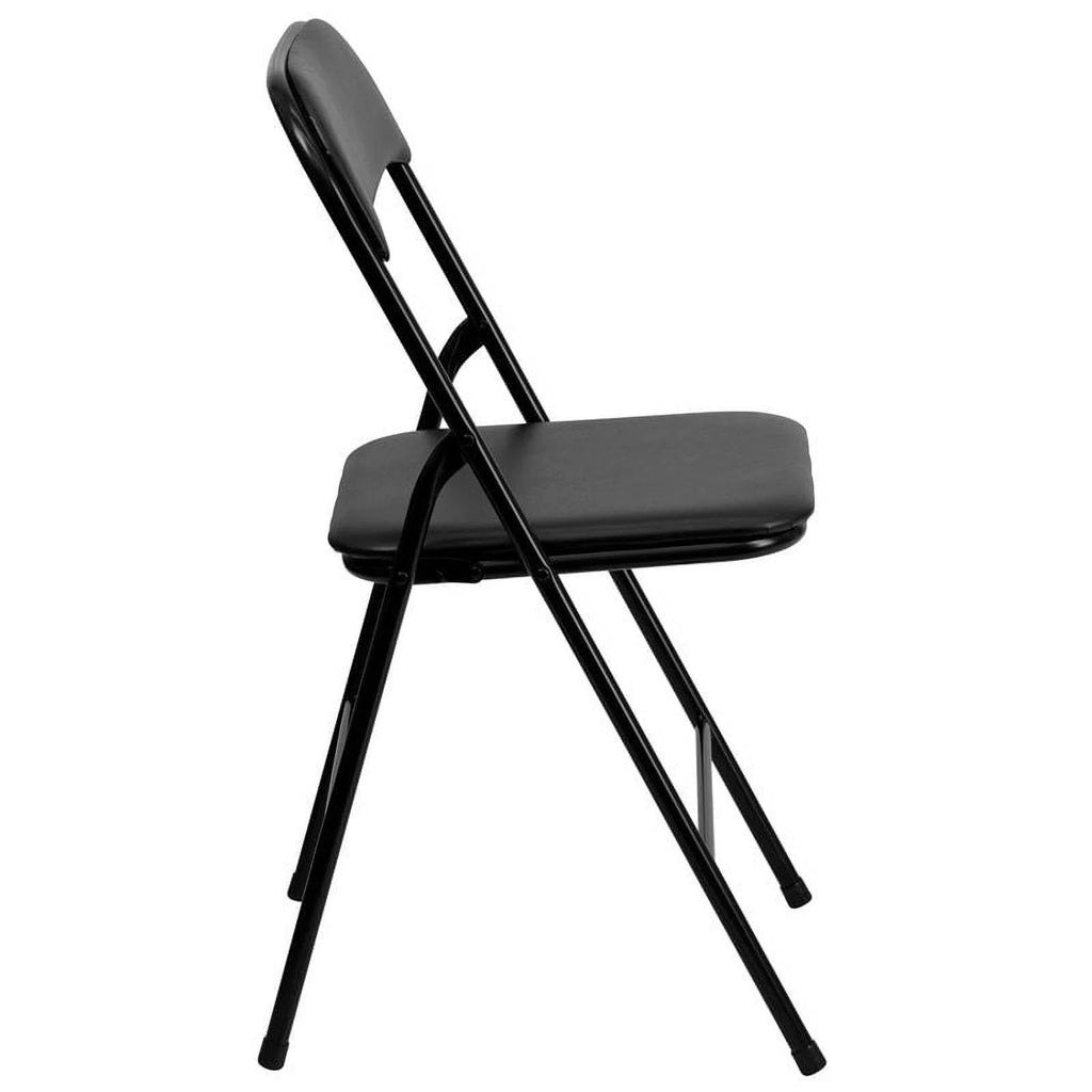 5 Piece Folding Dining Table and Chair Set in Black O16053