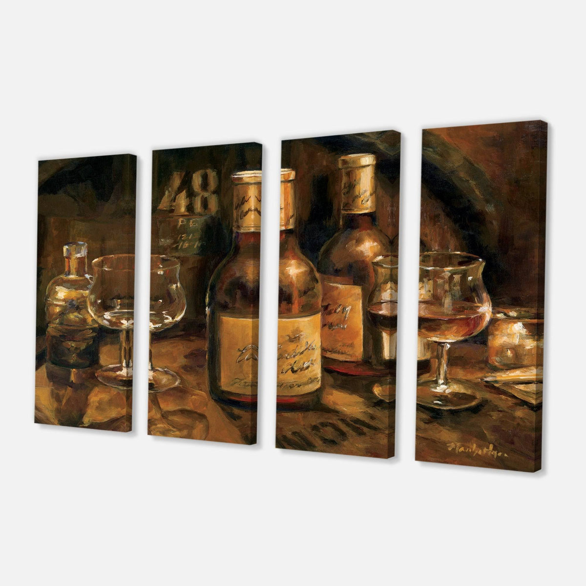 Vintage Wine Cellar Canvas - 60 in. Wide x 28 in. High - 5 Panels O75185