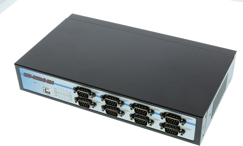 USB to Octal RS-232/422/485 Adapter Metal Case with DIN-Rail D1059