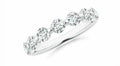14k White Gold Diamond Semi Eternity Wedding Ring N562735