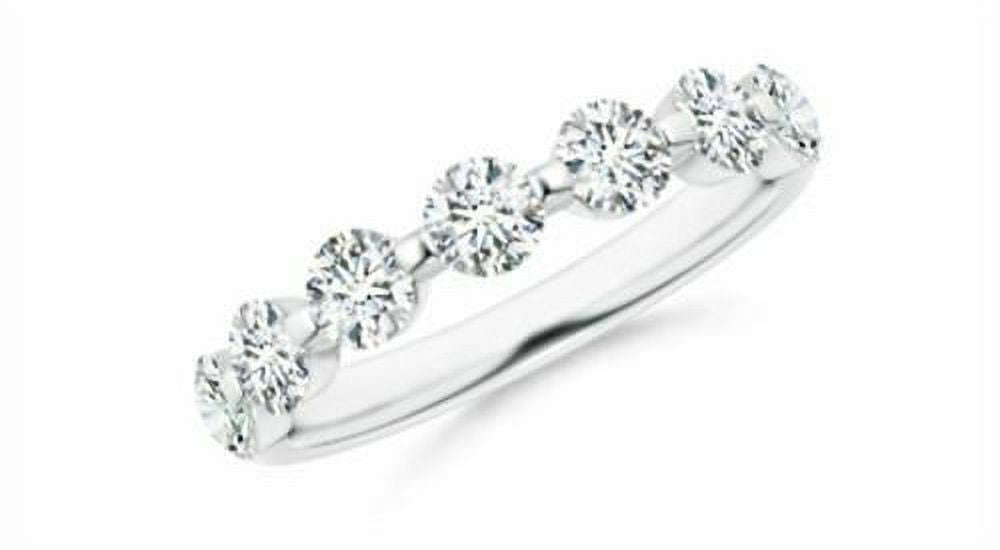 14k White Gold Diamond Semi Eternity Wedding Ring N562735