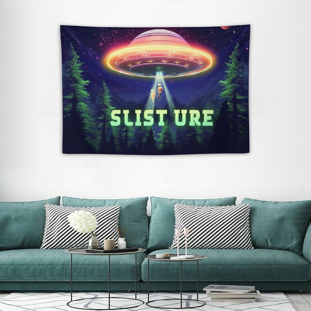 Funny UFO Tapestry Wall Hanging M919516