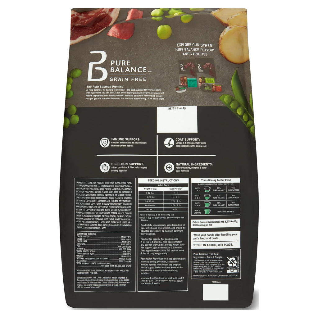 Lamb & Fava Bean Recipe Grain-Free Dry Dog Food 24 lbs Y343793