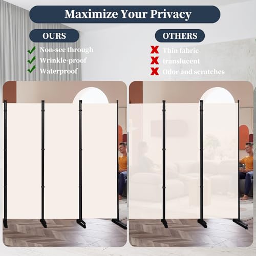 Folding Room Divider with Lockable Wheels F639