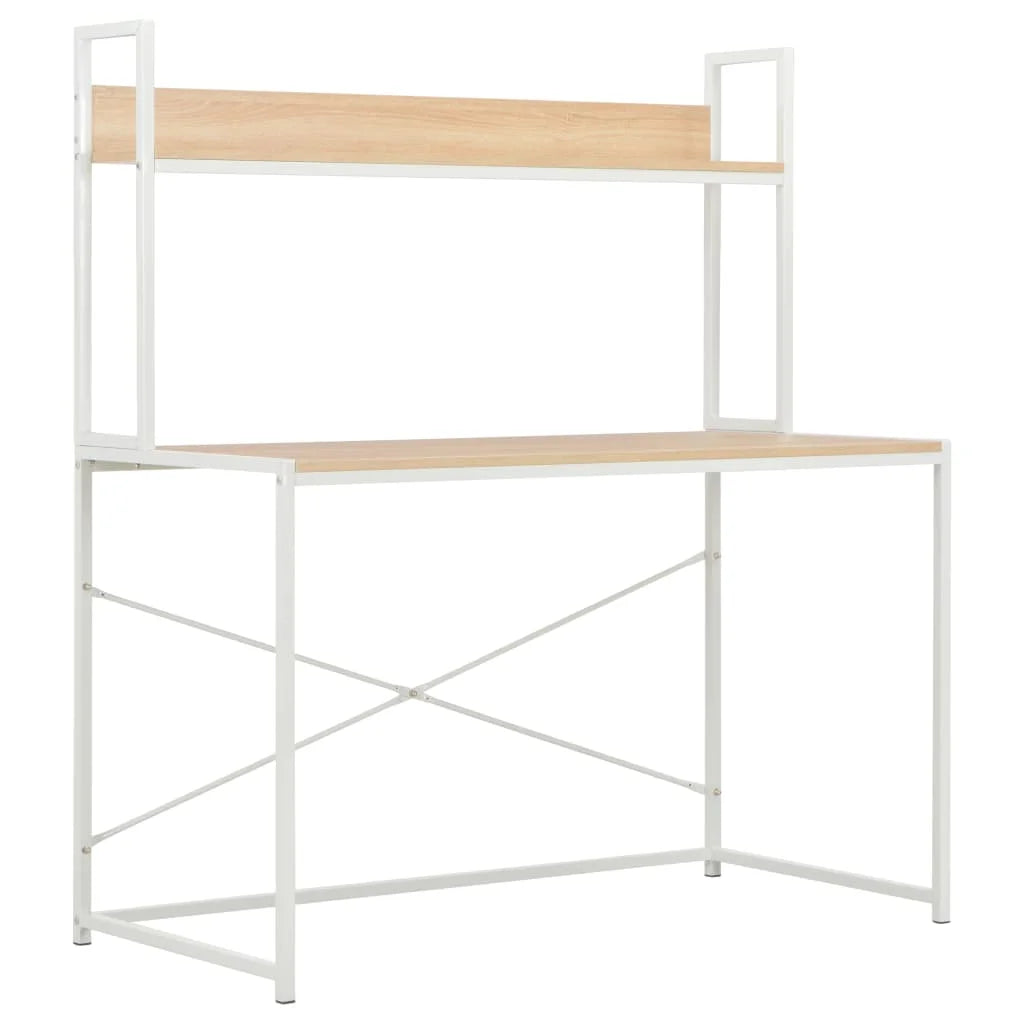 White and Oak Computer Desk K36911