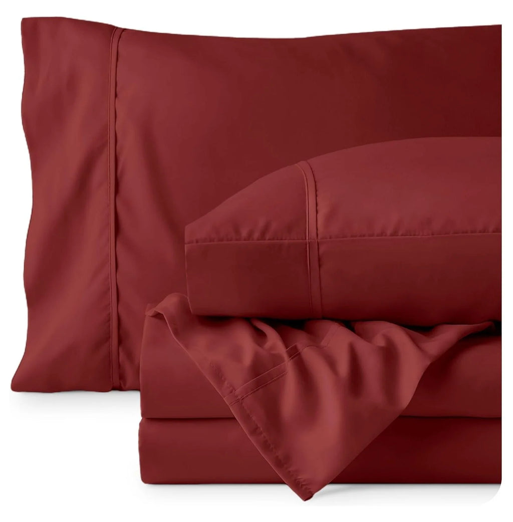 Rosewood 4 Piece Ultra-Soft Microfiber Full Bed Sheets O439979