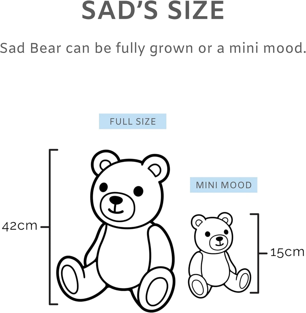 LARGE SAD TEDDY Bear Soft Plush Toy D47681