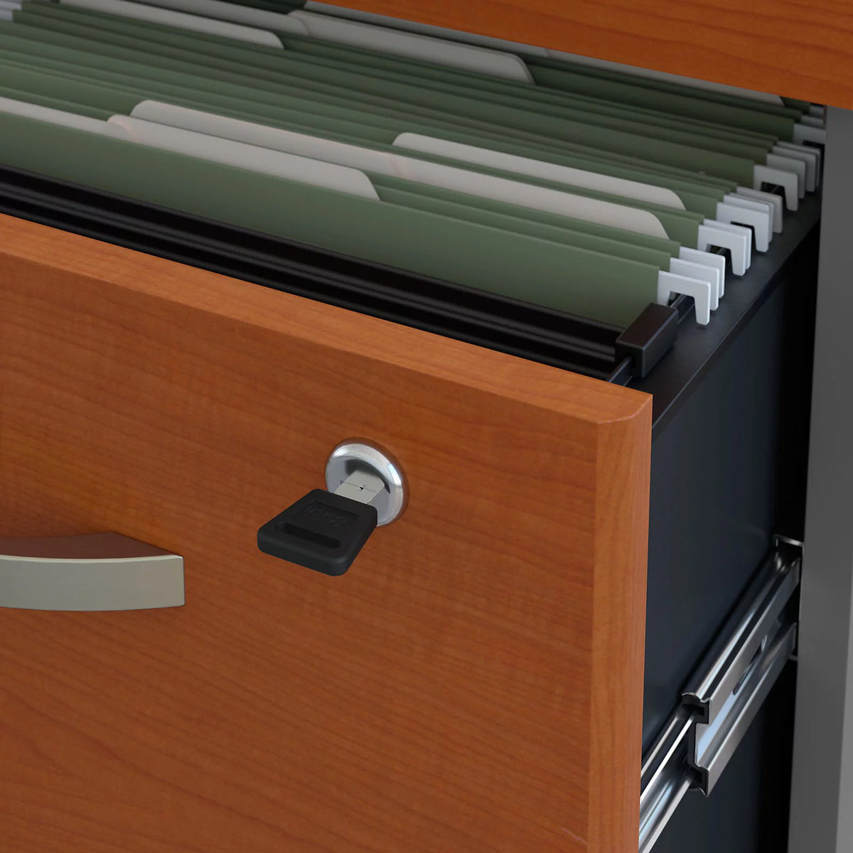 72 in. Corner Desk with Return & Mobile File Cabinet H851