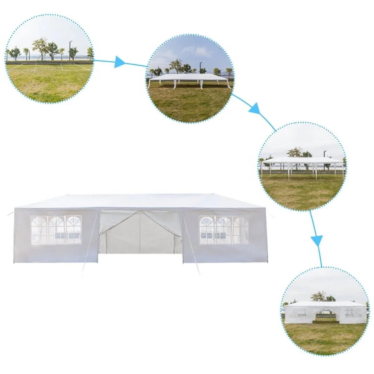 10'x30' Outdoor Canopy Party Wedding Tent with 8 Removable Sidewalls P1553