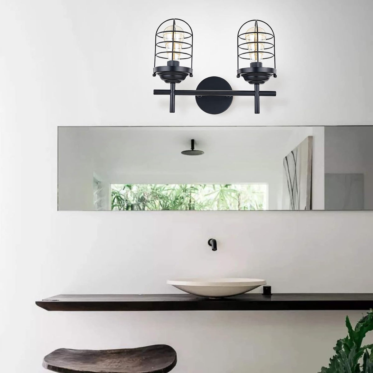 Black Vanity Light Wall Sconce W356