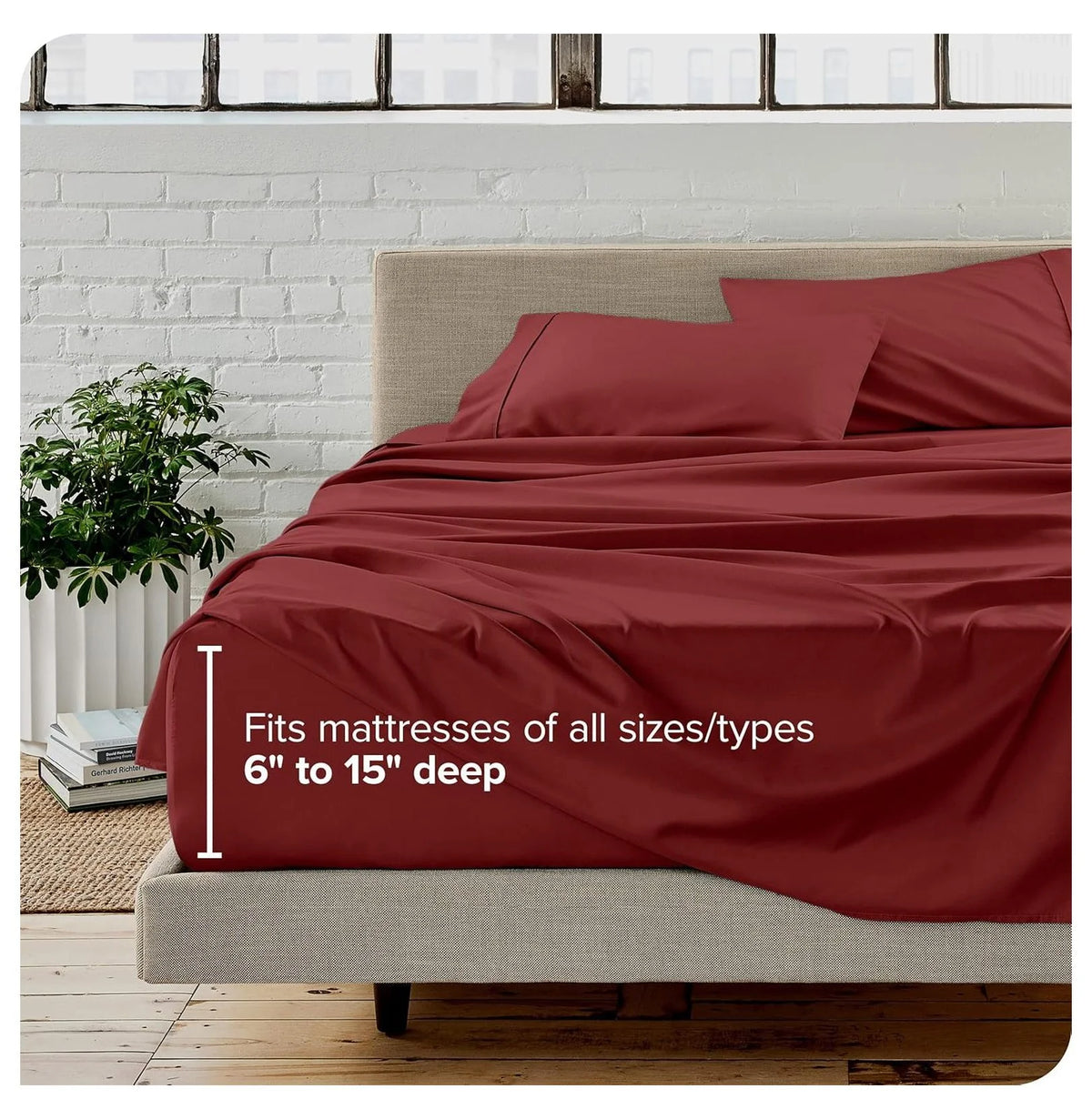 Rosewood 4 Piece Ultra-Soft Microfiber Full Bed Sheets O439979