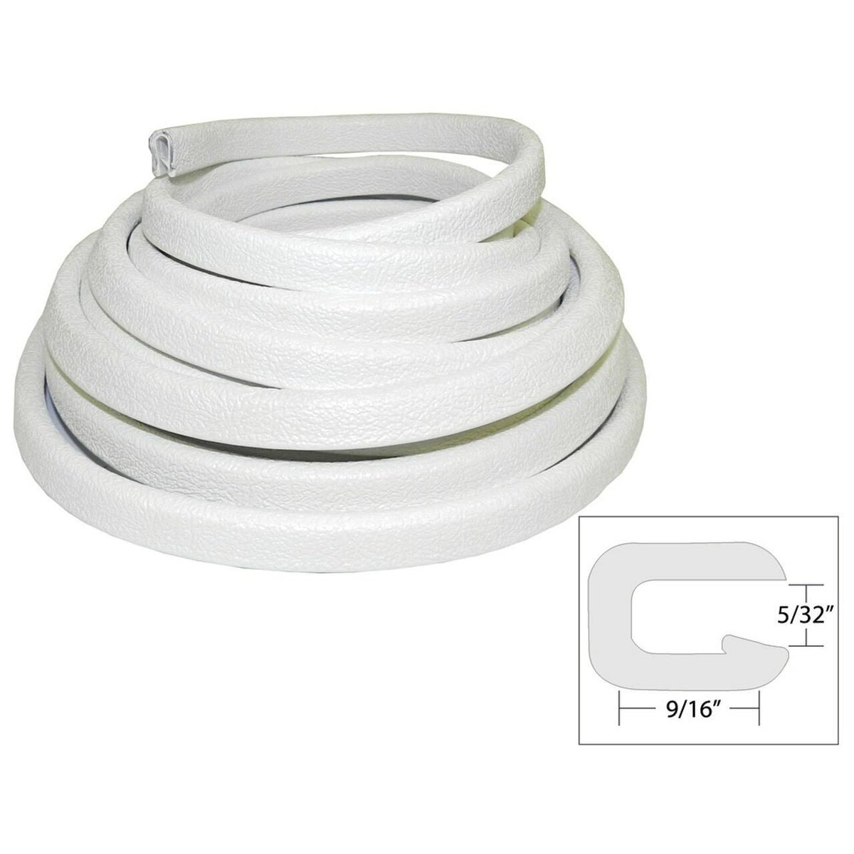 White Flexible Vinyl Trim U655