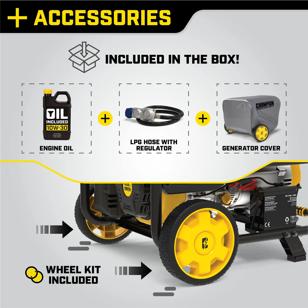 9375/7500 Watts Dual Fuel Portable Generator with Electric Start S1251